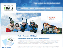 Tablet Screenshot of apartmanyrazula.cz